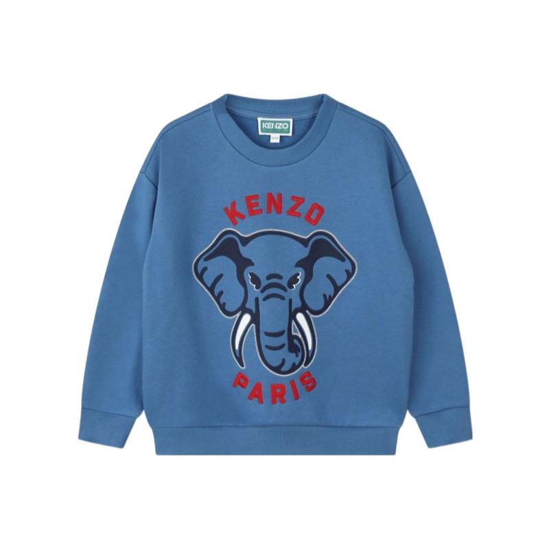 高田贤三(Kenzo)男孩运动长袖圆领棉涤卫衣休闲百搭套头衫男童春