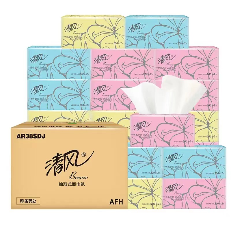 清风 超质感系列抽纸24包(2层200抽)AR38SDJ