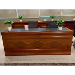 巴洛卡 DB-1636A 会议桌 油漆会议台领导发言桌2.4米三位演讲台培训桌