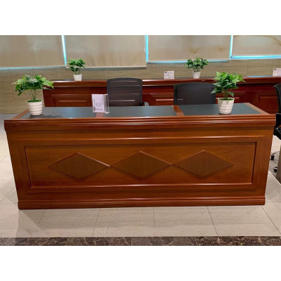 巴洛卡 DB-1636A 会议桌 油漆会议台领导发言桌2.4米三位演讲台培训桌