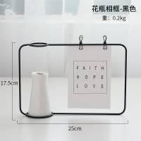 北欧简约ins铁艺陶瓷小花瓶摆件创意家居桌面干花插花瓶装饰摆设 三维工匠 金色大盆