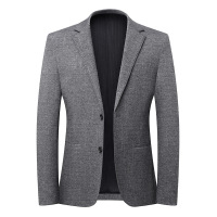 含羊毛秋季商务休闲西装男士修身免烫西服可机洗单西外套
