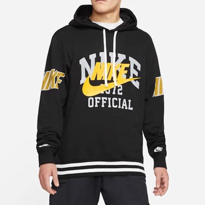 NIKE耐克连帽卫衣运动休闲舒适针织男装套头衫DD6169-010 D