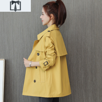 SUNTEK风衣女短款2021春秋新款韩版宽松休闲春天女士洋气减龄小个子外套风衣