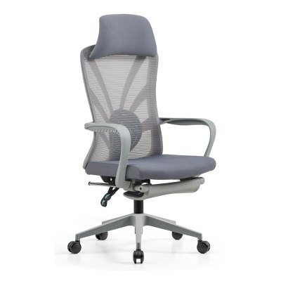 初嘉CJ-7119办公椅午休椅可躺转椅电脑椅网布椅高背职员椅 白框