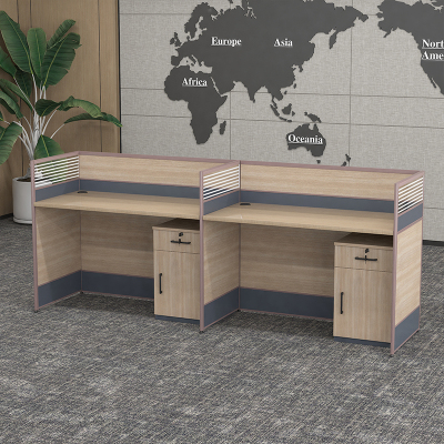 臻远GWD-008 职员办公桌屏风桌组合员工位电脑桌职员工位 直排双人位