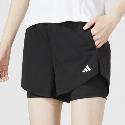 adidas/阿迪达斯女裤运动跑步健身舒适透气休闲梭织短裤HN1044 C