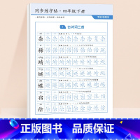 [四年级下]同步练字帖48张 [正版]二年级下册语文同步练字帖2024小学生字雷射控笔训练一三四五六年级人教版课堂一二类