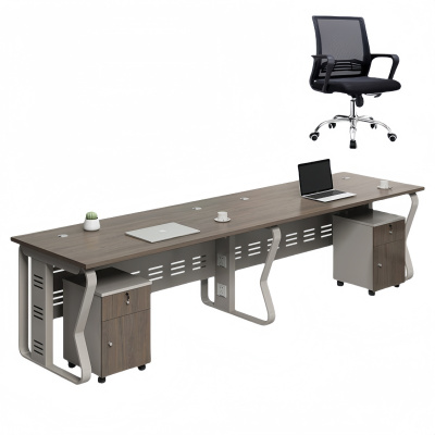 悦兴诚洽谈桌 并排双人位含椅240cm套