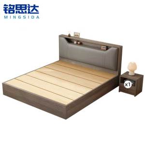 铭思达实木软包床