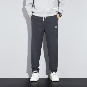 高级感运动男裤秋冬新款耐磨耐穿弹力重磅博奥绒潮流百搭学生卫裤