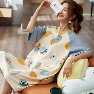 睡裙女夏季短袖连衣裙韩版清新学生可爱睡衣夏天家居服