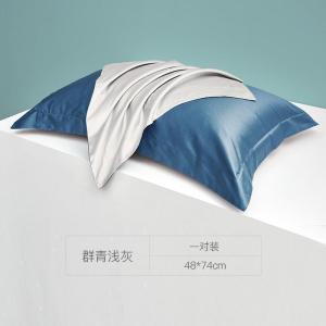 家柏饰(CORATED)100支匹马棉枕套全棉一对装轻奢情侣纯色双人全棉枕头套