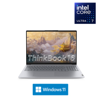 联想ThinkPad ThinkBook 16 8WCD 2025款16英寸大屏学生游戏娱乐商务办公笔记本电脑 2.5K高色域屏 定制UItra7-255H 64G内存 2TB固态