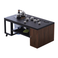 慧采云 办公家具茶几火烧石茶台功夫茶几现代简约多功能泡茶茶桌