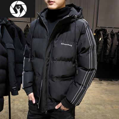 HongZun男士棉衣秋冬季2020年新款韩版潮流面包羽绒棉服工装加厚棉袄外套棉衣