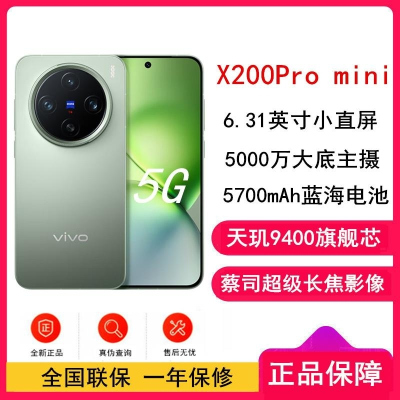 vivo X200 Pro mini 钛青 12GB+256GB 天玑9400 5G 蔡司超级长焦90W 5700毫安大