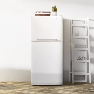 小天鹅112l双门式租房宿舍节能母婴儿童电冰箱小型家用 白色7hcn8c