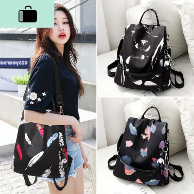 牛津布双肩包女2020新款韩版百搭时尚防盗女士背包帆布旅行小包包NEW LAKE