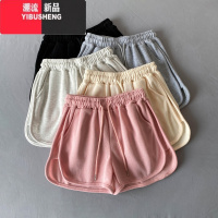 YIBUSHENG美式辣妹a字高腰黑色工装裤阔腿裤休闲运动短裤女季小个子宽松