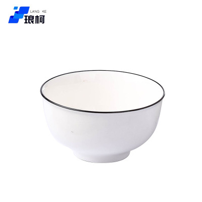 琅柯 陶瓷碗 黑线 7英寸
