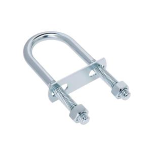 中锦科技 镀锌U型螺栓螺丝带挡板U形管夹管卡 M6*36*78mm 4.8级 套