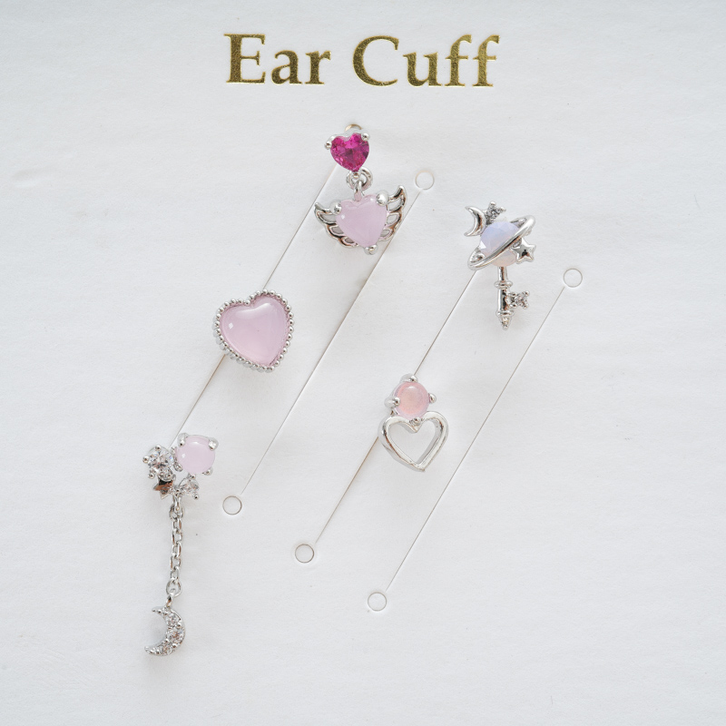 韩国进口耳饰爱心钥匙翅膀流苏耳骨钉小耳门耳蜗旋转圆球堵送女朋友老婆情人节七夕生日礼物