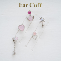 韩国进口耳饰爱心钥匙翅膀流苏耳骨钉小耳门耳蜗旋转圆球堵送女朋友老婆情人节七夕生日礼物