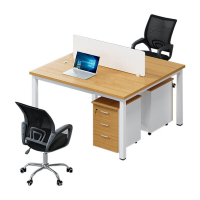 鑫环境 办公家具双人位含柜不含椅办公桌简约现代经理桌时尚大班台主管桌屏风隔断工位员工桌工位