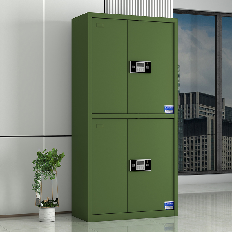 鑫星奈 XXN40615005 钢制保密柜保险柜保密档案资料柜 绿色通双节电子锁