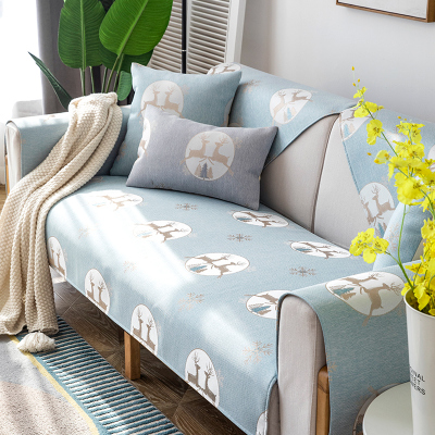 原色馨居北欧ins风沙发垫四季简约客厅防滑布艺组合沙发套飘窗垫定做