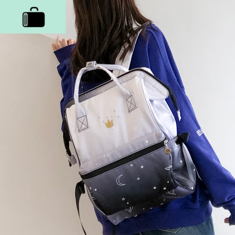 ins风书包女韩版高中学生初中生双肩包森系简约大容量小学生背包NEW LAKE