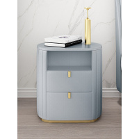 美帮汇北欧床头柜简约现代轻奢储物柜卧室床边小柜子皮质收纳柜