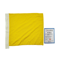 和居态 棉麻安全警示旗防护旗 黄300x350mm 个