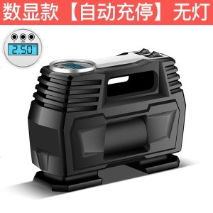 [补贴10%]车载充气泵12v汽车用小轿车轮胎打气泵小型便携式大功率电动气筒 数显款[自动充停]无灯+送充气嘴