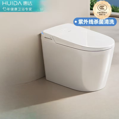 惠达(HUIDA)-ET69/ET69-P智能马桶0水压紫外线杀菌清洗烘干翻圈翻盖泡沫盾防溅脚踢离座冲