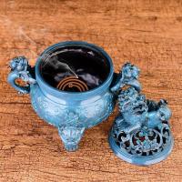 家柏饰(CORATED)香炉茶道 流香炉香薰仿古大明香炉天狗茶室书房摆件彩铜