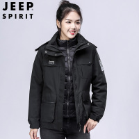 JEEP SPIRIT吉普冲锋外套男女情侣款户外防寒服装加厚防风羽绒服男