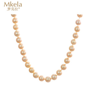 梦克拉 Mkela 珍珠项链 倾心 淡水珍珠项链 项链 珍珠 送朋友 淡水珍珠 正圆 橙粉