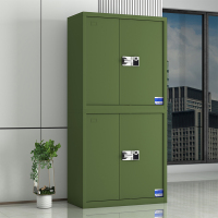 鑫星奈 XXN40615016 钢制保密柜保险柜保密档案资料柜 绿色分双节智能指纹密码锁