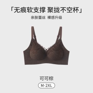 2026新款螺纹内衣女聚拢小胸收副乳防下垂性感蕾丝无痕美背文胸罩