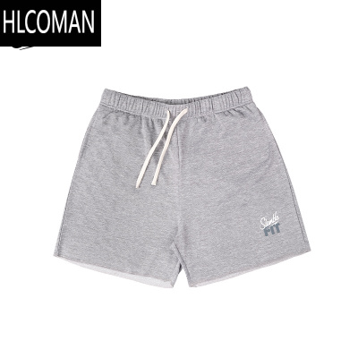 HLCOMAN夏季新款弹力毛圈短裤男女纯色百搭运动四分裤中裤薄款潮