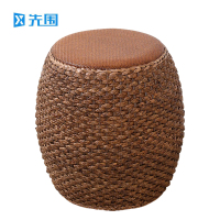 先围 藤编矮凳 深色40*42cm 个