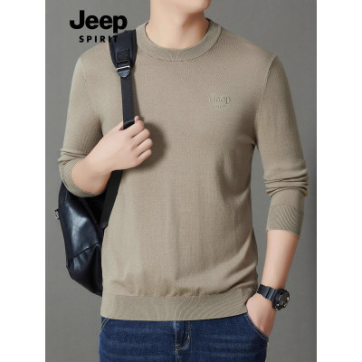JEEP SPIRIT 毛衣男2025秋冬新款舒适保暖锁温休闲圆领打底衫