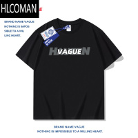 HLCOMANVAGUE美式字母短袖T恤男女ins夏季宽松休闲