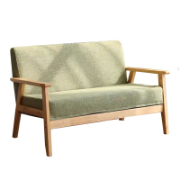 博林创 实木椅 休闲椅 简约椅 双人位椅