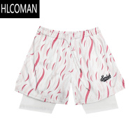 HLCOMANSwish夏季美式篮球假短裤男学生双层四分速干运动裤不过膝潮