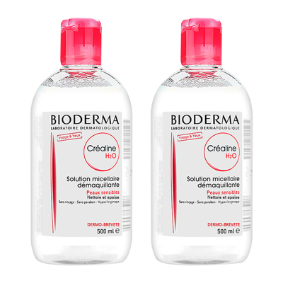 贝德玛BIODERMA 舒妍温和保湿粉水卸妆水 洁肤液500ml*2瓶装 法国版 网红卸妆水