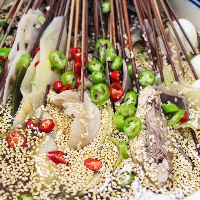 乐山钵钵鸡调料冷锅冷串串香盆底料四川网红懒人红油火锅自制商用钵钵鸡调料藤椒味-240g钵钵鸡调料藤椒味240g均码