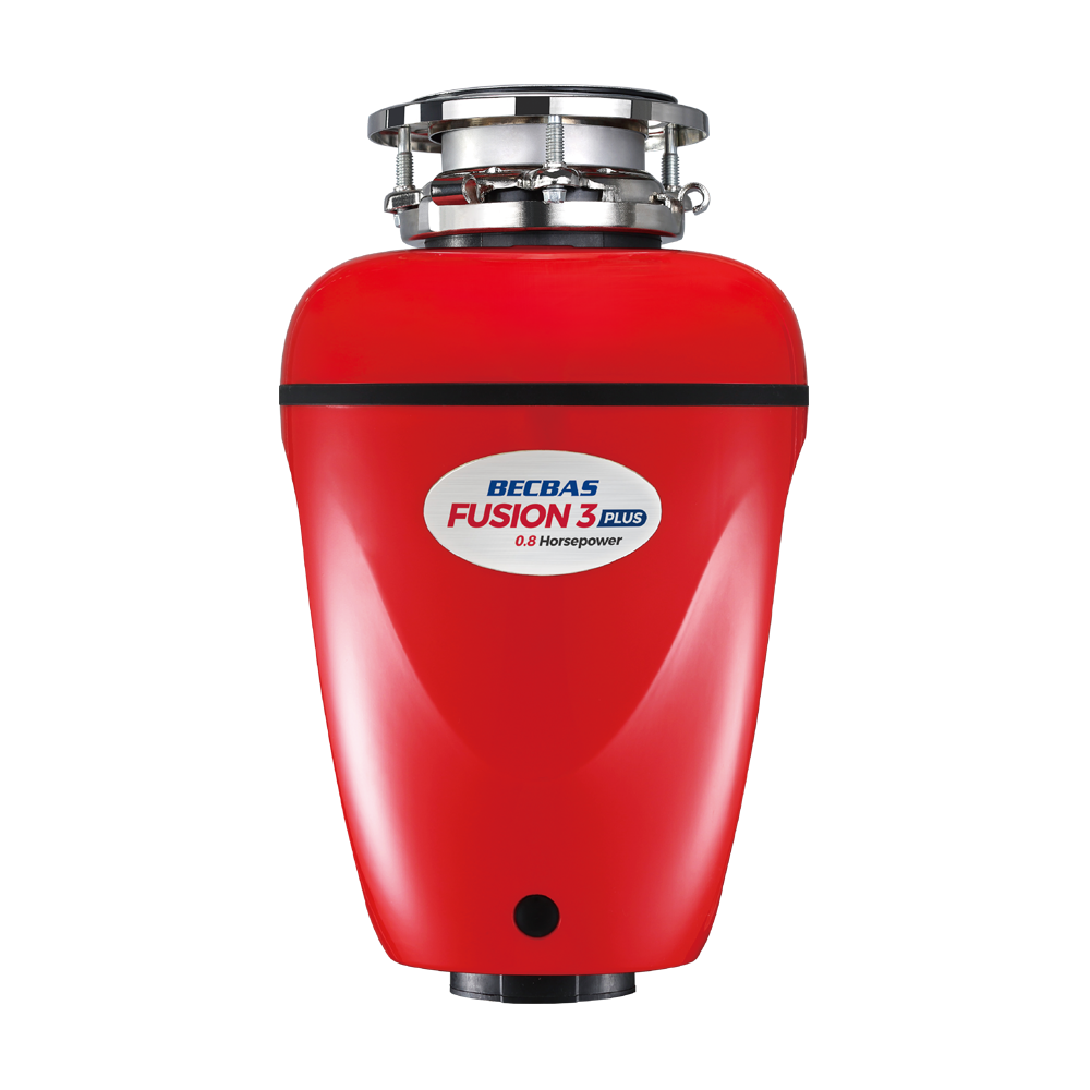[F3evo升级款]贝克巴斯Becbas F3 Plus家用食物垃圾处理器 厨余粉碎机 搭配白色自动出水装置